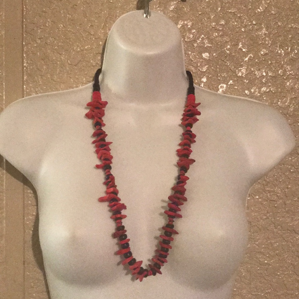 Red & Black | Rock & Bead | Necklace